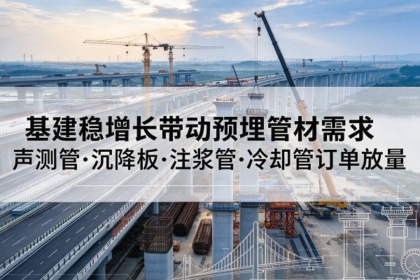 克山基建稳增长带动预埋监测管材需求，声测管、沉降板、注浆管订单持续放量